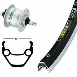 Shimano Forhjul ZX19 700C Dynamo DH3N20 Sort
