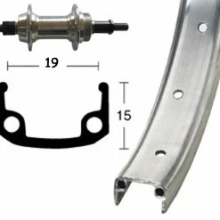 Baghjul 28" Til Skruekrans Enkeltbundet