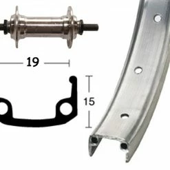 Forhjul 28" 700C Til Møtrik