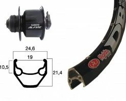 28" Forhjul Med Shimano Alfine Dynamo Nav