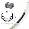 Shimano Forhjul 700C Dynamo DH3N30 Rigida Zac 19 -Bremsegreb Butik dh3n30silvhjul